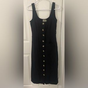 Black dress with buttons